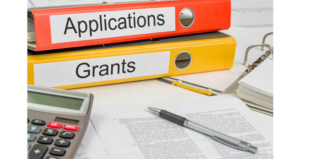 Infographic on applying for grants related to federal and state school transportation plans for K-12 districts.